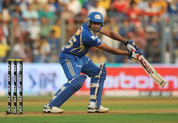 Mumbai Indians batsman Rohit Sharma play