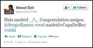 Ozil tweets about Real Madrid even after Arsenal beat Hull in FA Cup final