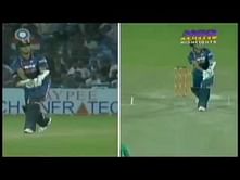 Video: Rare! Ashish Nehra hits a six on public demand
