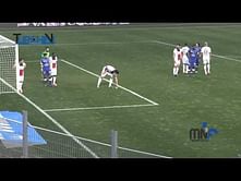 Zlatan Ibrahimovic eating peanuts thrown on the pitch