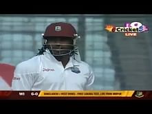 Video: Chris Gayle hits a six off the first ball of a Test match