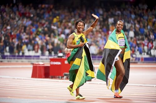 Shelly-Ann Fraser-Pryce and Veronica Campbell-Brown 