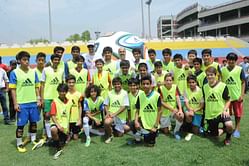 Kevin Pietersen helps pick two Indian finalists for adidas FIFA Flag bearers program in Delhi