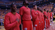 The Los Angeles Clippers players protesting against the remarks of their owner Donald Sterling