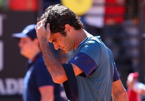 Roger Federer after his loss to Jeremy Chardy in the Rome 2nd round