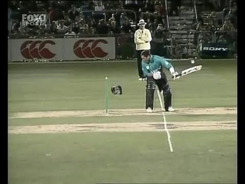 Video: Adam Parore is out hit-wicket after helmet falls on stumps