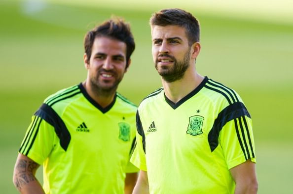 Gerard Pique reveals Fabregas's €33million move away from Barcelona at press conference