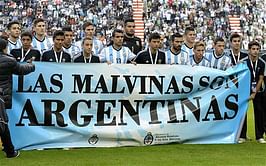 Argentina’s players risk controversy by lending open support to the Falkland Islands protests
