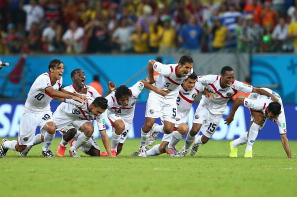 FIFA World Cup 2014: 10-man Costa Rica beat Greece on penalties to reach World Cup quarter-finals