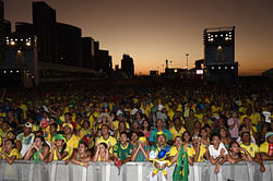 Sea of Yellow at the opening match of the FIFA World Cup
