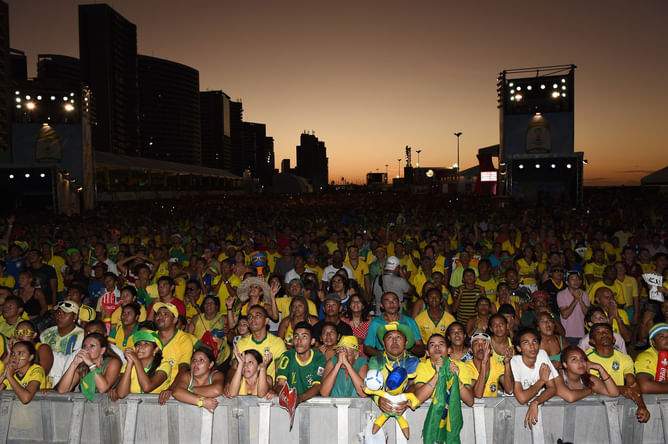 Sea of Yellow at the opening match of the FIFA World Cup