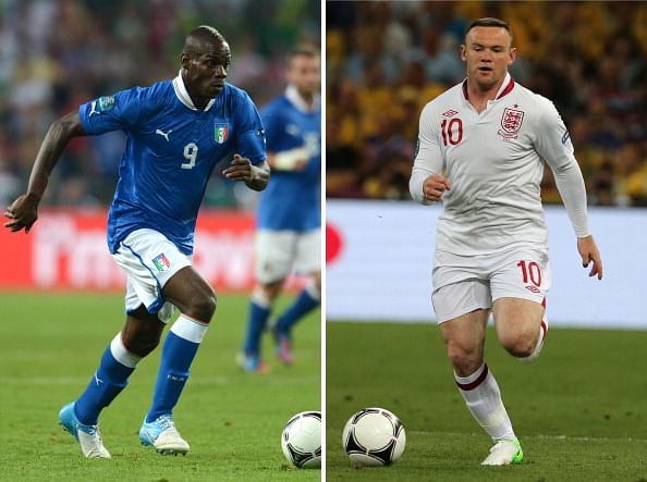 Balotelli and Rooney were crosstown rivals in Manchester
