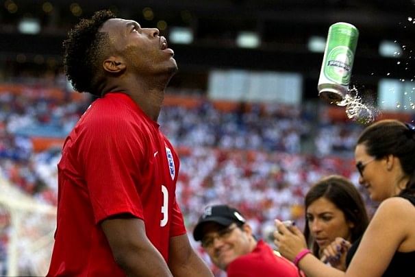 Liverpool striker Daniel Sturridge hit by object from Miami crowd in second half added time