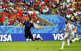 Manhester United’s Robin van Persie discusses his spectacular World Cup goal against Spain