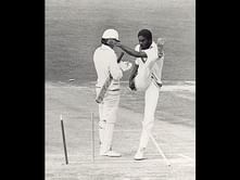 Video: Michael Holding kicks stumps in anger
