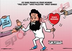 Comic: Moeen Ali's banned wristbands