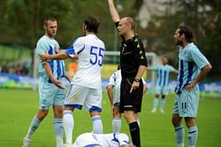 4 players sent off in the first half of a heated friendly between Coventry City and AEL Kalloni