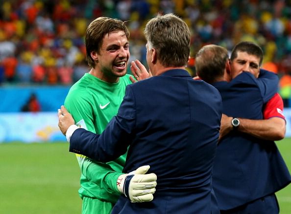 Netherlands manager Louis Van Gaal scripts history with Tim Krul gamble
