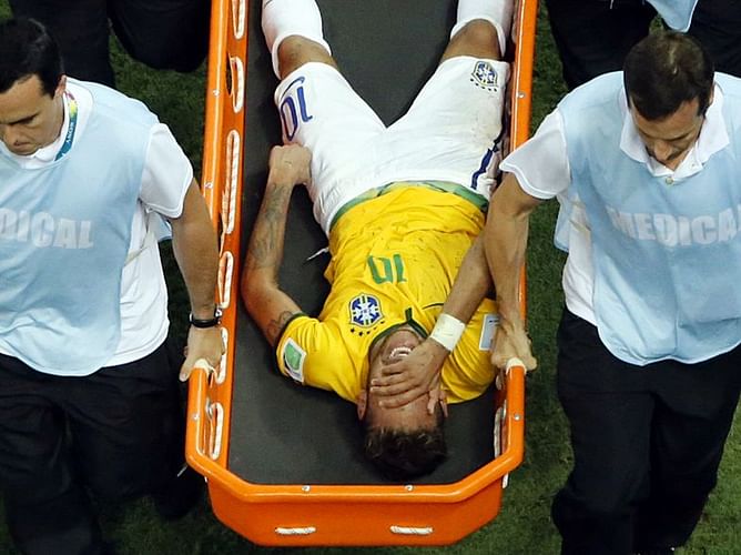 Hulk,Oscar and Fernandinho mourn the loss of Neymar