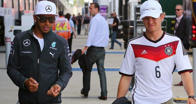 German F1 driver Nico Rosberg forced to remove World Cup trophy from helmet after FIFA objection