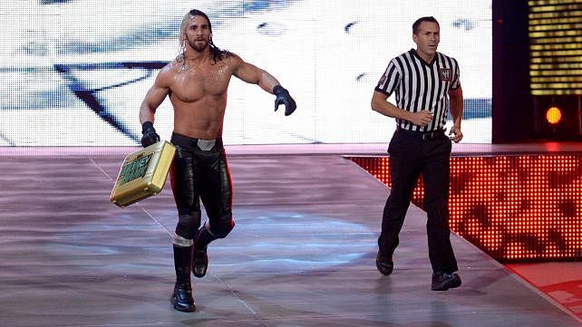 Image result for seth cashes in money in the bank