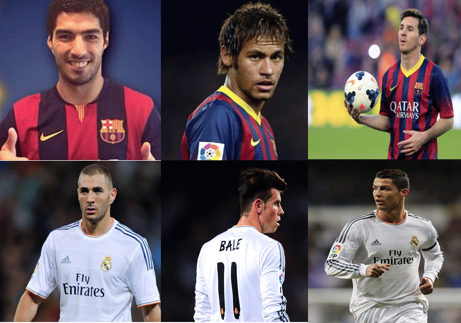 Infographic Statistical Comparison Between Messi Suarez Neymar And Bale Benzema Cristiano