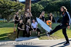 Andrea Pirlo is not impressed, not even by singers, knife jugglers and beautiful women