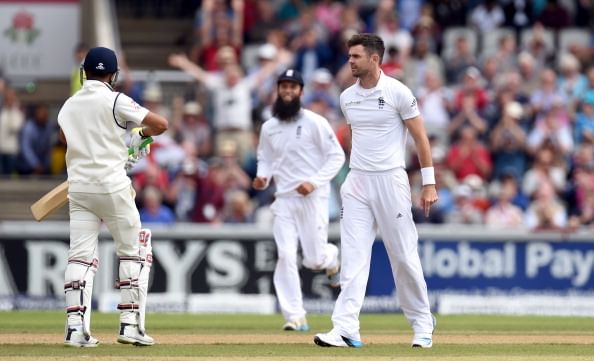 Is James Anderson's foul language a part of the game?