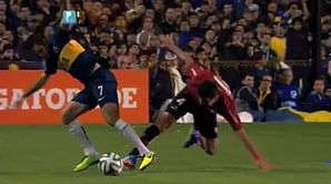 Paraguayan footballer suffers horrific injury to left arm