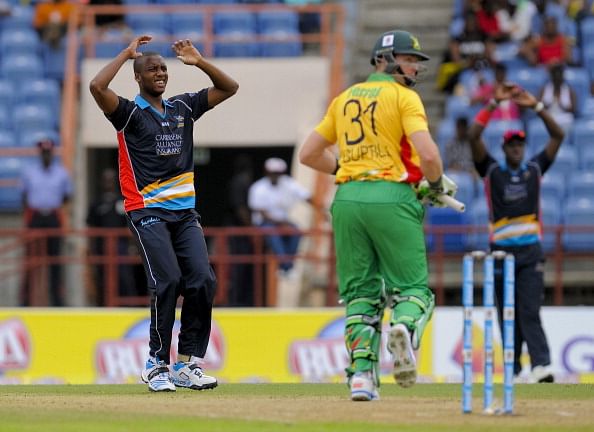 CPL 2014: Miguel Cummins concedes 21 runs off a single legal delivery