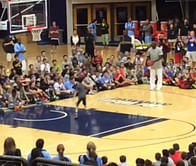 51-year-old Michael Jordan sinks 11 consecutive shots at a basketball workshop