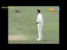 Video: Ball bounces twice and hits stumps; umpire denies dismissal