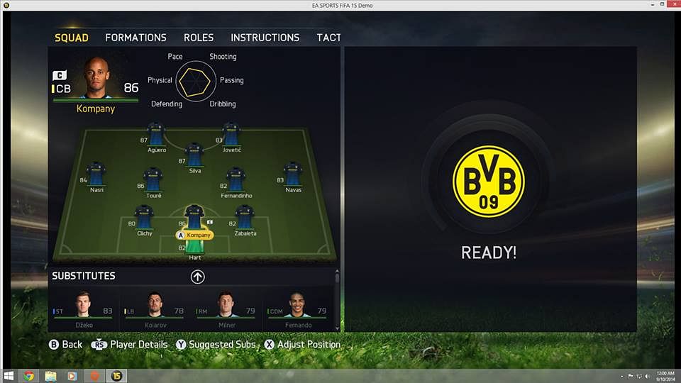 FIFA 15 Screenshots from the demo