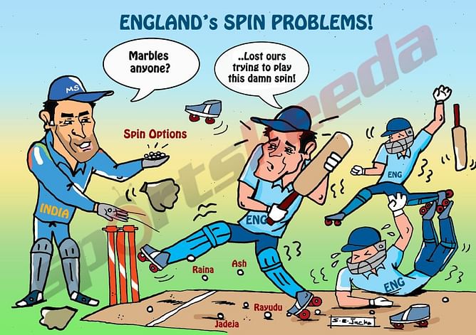 Comic: England's problems against spin