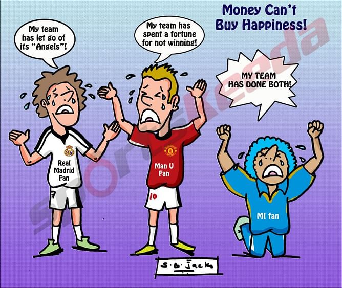 Comic: Money can't buy Happiness! #MI #ManUtd #RealMadrid