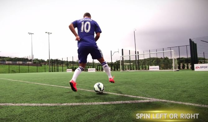 Learn the new FIFA 15 skill moves from Chelsea star Eden Hazard