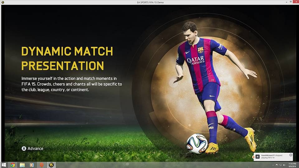 FIFA 15 Screenshots from the demo