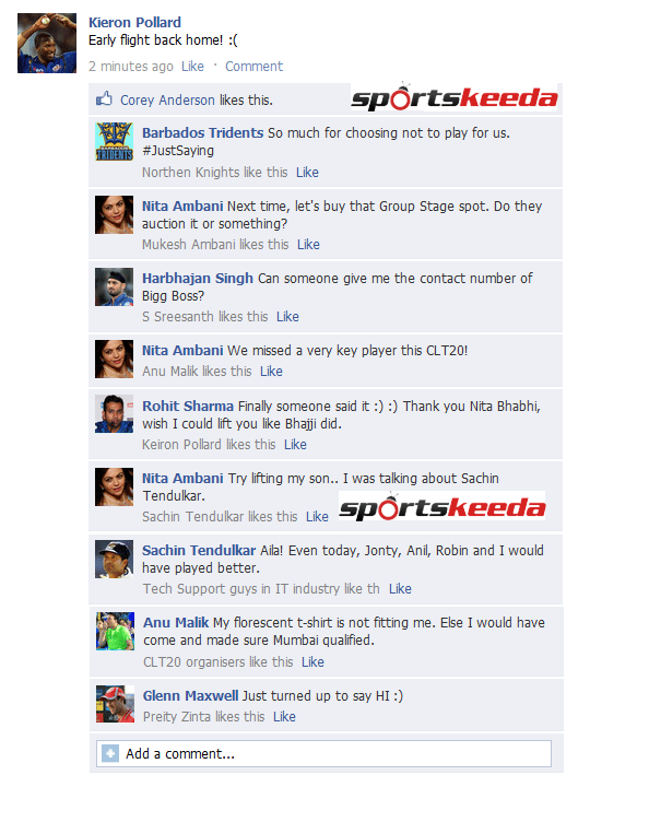 FB Wall: Mumbai Indians trolled after CLT20 exit