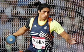 Asian Games: Seema Punia wins gold in discus throw