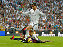 Video: Frustated Cristiano Ronaldo kicks Dani Alves who pushes him back at the end of El Clasico