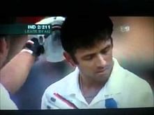 Video: Innings declared after Brett Lee bouncer hits Rahul Dravid