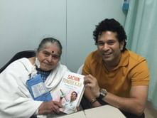 Sachin Tendulkar presents first copy of autobiography to mother