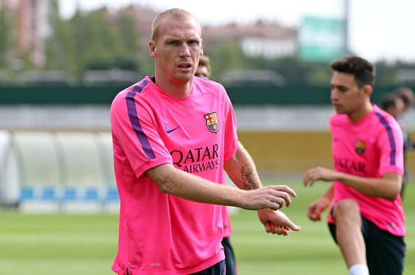 Barcelona defender Jeremy Mathieu to be out for two-three weeks