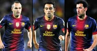 Iniesta, Xavi and Busquets