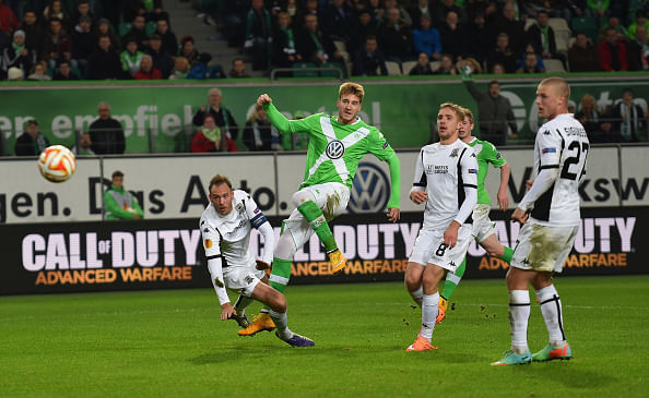 Video: Nicklas Bendtner scores two fantastic goals in Europa League for Wolfsburg