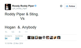 Roddy Piper wants to face Hulk Hogan one last time