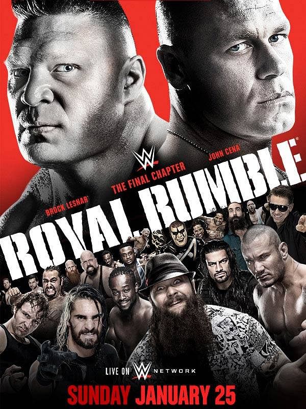 Updated pic of WWE Royal Rumble poster, which stars feature?
