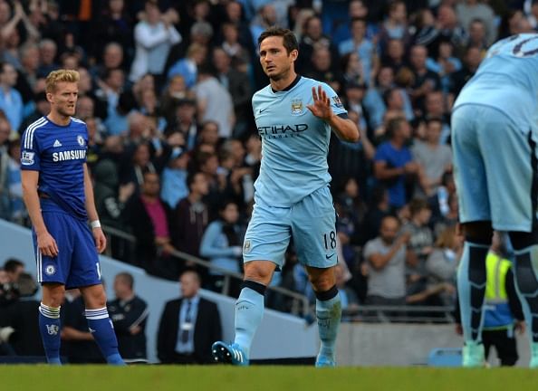 Branislav Ivanovic not happy to see Frank Lampard scoring for Manchester City