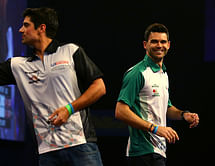 Alastair Cook and James Anderson face off in World Darts Championship
