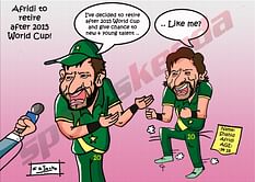 Comic: Shahid Afridi set to retire after World Cup